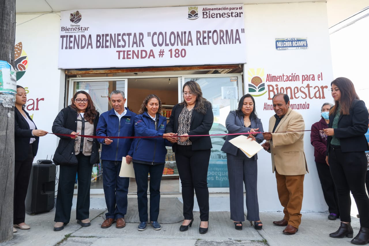 Encabeza alcaldesa Blanca Angulo inauguración de Tienda del Bienestar en Chiautempan